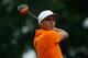 HUMBLE, TX - APRIL 06: Rickie Fowler of the United States watches his shot on the eighteenth hole during the final round of the Shell Houston Open at the Golf Club of Houston on April 6, 2014 in Humble, Texas. (Photo by Scott Halleran/Getty Images)