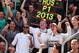 The team celebrate Rosberg's 2013 Silverstone win.
