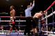 LONDON, ENGLAND - NOVEMBER 30: Dereck Chisora celebrates his victory over Ondrej Pala during their WBO and Vacant International Heavyweight Championship bout at The Copper Box on November 30, 2013 in London, England. (Photo by Scott Heavey/Getty Images)