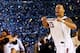 ARLINGTON, TX - APRIL 07: Shabazz Napier #13 of the Connecticut Huskies celebrates on the court after defeating the Kentucky Wildcats 60-54 in the NCAA Men's Final Four Championship at AT&T Stadium on April 7, 2014 in Arlington, Texas. (Photo by Ronald