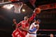 NEW YORK, NY - NOVEMBER 14: Dwight Howard #12 of the Houston Rockets blocks a shot against Carmelo Anthony #7 of the New York Knicks during a game at Madison Square Garden in New York City on November 14, 2013. NOTE TO USER: User expressly acknowledges a