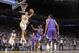 OAKLAND, CA - APRIL 4: Klay Thompson #11 of the Golden State Warriors shoots a layup against the Sacramento Kings on April 4, 2014 at Oracle Arena in Oakland, California. NOTE TO USER: User expressly acknowledges and agrees that, by downloading and or usi
