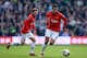 WEST BROMWICH, ENGLAND - MARCH 08: Robin van Persie and Juan Mata of Manchester United in action during the Barclays Premier League match between West Bromwich Albion and Manchester United at The Hawthorns on March 8, 2014 in West Bromwich, England. (Ph