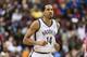Apr 5, 2014; Philadelphia, PA, USA; Brooklyn Nets guard Shaun Livingston (14) during the second quarter against the Philadelphia 76ers at the Wells Fargo Center. The Nets defeated the Sixers 105-101. Mandatory Credit: Howard Smith-USA TODAY Sports