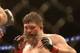 Jun 15, 2013; Winnipeg, MB, Canada; Roy Nelson fights Stipe Miocic (not pictured) during their Heavyweight bout at UFC 161 at MTS Centre. Mandatory Credit: Tom Szczerbowski-USA TODAY Sports