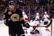 BOSTON, MA - DECEMBER 27: Reilly Smith #18 of the Boston Bruins reacts following his goal in the third period against the Ottawa Senators during the game at TD Garden on December 27, 2013 in Boston, Massachusetts. (Photo by Jared Wickerham/Getty Images)