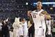Apr 7, 2014; Arlington, TX, USA; Connecticut Huskies guard Shabazz Napier (13) celebrate after defeating the Kentucky Wildcats 60-54 in the championship game of the Final Four in the 2014 NCAA Mens Division I Championship tournament at AT&T Stadium. Manda