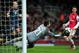 LONDON, ENGLAND - FEBRUARY 19: Lukasz Fabianski of Arsenal makes a save during the UEFA Champions League Round of 16 first leg match between Arsenal and FC Bayern Muenchen at Emirates Stadium on February 19, 2014 in London, England. (Photo by Shaun Bott