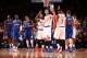 NEW YORK, NY - JANUARY 17: Andrea Bargnani #77 of the New York Knicks gives his teammates a high-five during a game against the La Clippers at Madison Square Garden in New York City on January 17, 2014. NOTE TO USER: User expressly acknowledges and agree