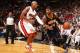 MIAMI, FL - APRIL 11: Paul George #24 of the Indiana Pacers drives against the Miami Heat during a game on April 11, 2014 at American Airlines Arena in Miami, Florida. NOTE TO USER: User expressly acknowledges and agrees that, by downloading and or using