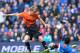 GLASGOW, SCOTLAND - APRIL 12: Arnold Peralta of Rangers tackles Gary Mackey-Steven of Dundee United during the William Hill Scottish Cup Semi Final between Rangers and Dundee United at Ibrox Stadium on April 12, 2014 in Glasgow, Scotland. (Photo by Mark
