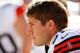 Sep 9, 2012; Cleveland, OH, USA; Cleveland Browns center Alex Mack (55) sits on the bench against the Philadelphia Eagles during the fourth quarter at Cleveland Browns Stadium. The Browns lose to the Eagles 16-17. Mandatory Credit: Raj Mehta-USA TODAY Spo