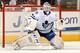 GLENDALE, AZ - JANUARY 20: Jonathan Bernier #45 of the Toronto Maple Leafs makes a glove save against the Phoenix Coyotes at Jobing.com Arena on January 20, 2014 in Glendale, Arizona. (Photo by Norm Hall/NHLI via Getty Images)