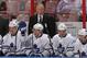 SUNRISE, FL - APRIL 10: Head Coach Randy Carlyle of the Toronto Maple Leafs watches the action from the bench against the Florida Panthers at the BB&T Center on April 10, 2014 in Sunrise, Florida. (Photo by Eliot J. Schechter/NHLI via Getty Images)