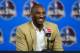Feb 16, 2014; New Orleans, LA, USA; Los Angeles Lakers guard Kobe Bryant speaks during a press conference before the 2014 NBA All-Star Game at the Smoothie King Center. Mandatory Credit: Bob Donnan-USA TODAY Sports