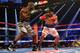 LAS VEGAS, NV - APRIL 12: Timothy Bradley lands a left hand to the head of Manny Pacquiao at the MGM Grand Garden Arena on April 12, 2014 in Las Vegas, Nevada. (Photo by Jeff Gross/Getty Images)