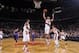 PORTLAND, OR - APRIL 4: Nicolas Batum #88 of the Portland Trail Blazers grabs a rebound against the Phoenix Suns on April 4, 2014 at the Moda Center Arena in Portland, Oregon. NOTE TO USER: User expressly acknowledges and agrees that, by downloading and o