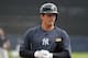 Feb 27, 2014; Tampa, FL, USA; New York Yankees catcher John Ryan Murphy (66) works out prior to the game against the Pittsburgh Pirates at George M. Steinbrenner Field. Mandatory Credit: Kim Klement-USA TODAY Sports