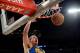 LOS ANGELES, CA - APRIL 11: David Lee #10 of the Golden State Warriors dunks against the Golden State Warriors at Staples Center on April 11, 2014 in Los Angeles, California. NOTE TO USER: User expressly acknowledges and agrees that, by downloading and/or