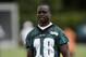 Jul 26, 2013; Philadelphia, PA, USA; Philadelphia Eagles wide receiver Jeremy Maclin (18) during training camp at the Eagles NovaCare Complex. Mandatory Credit: Howard Smith-USA TODAY Sports