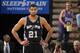 SACRAMENTO, CA - MARCH 21: Tim Duncan #21 of the San Antonio Spurs in a game against the Sacramento Kings on March 21, 2014 at Sleep Train Arena in Sacramento, California. NOTE TO USER: User expressly acknowledges and agrees that, by downloading and or us