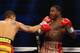 SAN ANTONIO, TX - DECEMBER 14: (L-R) Marcos Maidana and Adrien Broner during their WBA Welterweight Title bout at Alamodome on December14, 2013 in San Antonio, Texas.. (Photo by Ronald Martinez/Getty Images)