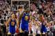 Apr 13, 2014; Portland, OR, USA; Golden State Warriors forward Draymond Green (23) reacts making a basket at the end of regulation against the Portland Trail Blazers at the Moda Center. Mandatory Credit: Craig Mitchelldyer-USA TODAY Sports