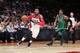 WASHINGTON, DC - APRIL 2: John Wall #2 of the Washington Wizards drives against the Boston Celtics at the Verizon Center on April 2, 2014 in Washington, DC. NOTE TO USER: User expressly acknowledges and agrees that, by downloading and or using this photog