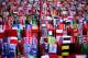 LIVERPOOL, ENGLAND - APRIL 15: Scarves donated by fans of Liverpool and teams across the world are placed on empty seats during the memorial service marking the 25th anniversary of the Hillsborough Disaster, at Anfield stadium on April 15, 2014 in Liverp