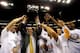 KANSAS CITY, MO - NOVEMBER 26: Head coach Gregg Marshall and the Wichita State Shockers celebrate with the trophy after defeating the Brigham Young Cougars 75-62 to win the CBE Hall Of Fame Classic final game at the Sprint Center on November 26, 2013 in