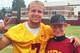 Former USC quarterback Matt Barkley with a young Ricky Town