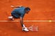 MONTE CARLO, MONACO - APRIL 16: Roger Federer of Switzerland in action during his third round match against Stanislas Wawrinka of Switzerland during day four of the ATP Masters Series at the Monte Carlo Country Club on April 16, 2009 in Monte Carlo,Monac