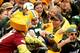 GREEN BAY, WI - SEPTEMBER 15: Jordy Nelson #87 of the Green Bay Packers leaps into the stands after scoring a touchdown against the Washington Redskins at Lambeau Field on September 15, 2013 in Green Bay, Wisconsin. (Photo by Matthew Stockman/Getty Imag