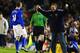 LIVERPOOL, ENGLAND - DECEMBER 20: Everton manager David Moyes celebrates with Wayne Rooney after Rooney's goal during the FA Barclaycard Premiership match between Everton and Leicester City at Goodison Park on December 20, 2003 in Liverpool, England. (Ph