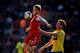 SOUTHAMPTON, ENGLAND - MARCH 29: Luke Shaw of Southampton controls the ball under pressure from Michael Williamson of Newcastle United during the Barclays Premier League match between Southampton and Newcastle United at St Mary's Stadium on March 29, 201