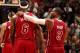 MIAMI, FL - DECEMBER 18: LeBron James #6 and Dwyane Wade #3 of the Miami Heat share a word with during the game against the Indiana Pacers on December 18, 2013 at American Airlines Arena in Miami, Florida. NOTE TO USER: User expressly acknowledges and agr