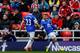 SUNDERLAND, ENGLAND - APRIL 12: Gerard Deulofeu (R) of Everton celebrates his team's goal with team-mate Seamus Coleman during the Barclays Premier League match between Sunderland and Everton at the Stadium of Light on April 12, 2014 in Sunderland, Englan