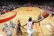HOUSTON, TX - APRIL 14: James Harden #13 of the Houston Rockets goes up for a dunk against the San Antonio Spurs on April 14, 2014 at the Toyota Center in Houston, Texas. NOTE TO USER: User expressly acknowledges and agrees that, by downloading and or us