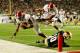 MIAMI GARDENS, FL - JANUARY 07: Ha'Sean Clinton-Dix #6 of the Alabama Crimson Tide intercepts a pass intended for DaVaris Daniels #10 of the Notre Dame Fighting Irish in the third quarter of the 2013 Discover BCS National Championship game at Sun Life St