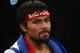 LAS VEGAS, NV - APRIL 12: Manny Pacquiao looks on prior to fighting Timothy Bradley at the MGM Grand Garden Arena on April 12, 2014 in Las Vegas, Nevada. (Photo by Jeff Gross/Getty Images)