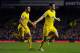 LIVERPOOL, ENGLAND - APRIL 16: Scott Dann of Crystal Palace celebrates scoring his side's second goal during the Barclays Premier League match between Everton and Crystal Palace at Goodison Park on April 16, 2014 in Liverpool, England. (Photo by Chris Bru