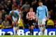MANCHESTER, ENGLAND - APRIL 16: A dejected Vincent Kompany and Javi Garcia of Manchester City during the Barclays Premier League match between Manchester City and Sunderland at Etihad Stadium on April 16, 2014 in Manchester, England. (Photo by Michael R