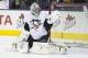 Mar 28, 2014; Columbus, OH, USA; Pittsburgh Penguins goalie Marc-Andre Fleury (29) warms up before the game against the Columbus Blue Jackets at Nationwide Arena. Mandatory Credit: Greg Bartram-USA TODAY Sports