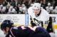 COLUMBUS, OH - MARCH 28: James Neal #18 of the Pittsburgh Penguins skates against the Columbus Blue Jackets on March 28, 2014 at Nationwide Arena in Columbus, Ohio. (Photo by Jamie Sabau/NHLI via Getty Images)