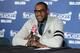MILWAUKEE, WI - APRIL 25: LeBron James #6 of the Miami Heat speaks during a press conference following his team's victory against the Milwaukee Bucks in Game Three of the Eastern Conference Quarterfinals of the 2013 NBA Playoffs on April 25, 2013 at the B