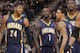SACRAMENTO, CA - JANUARY 24: Paul George #24, Lance Stephenson #1, George Hill #3 and Roy Hibbert #55 of the Indiana Pacers face off against the Sacramento Kings on January 24, 2014 at Sleep Train Arena in Sacramento, California. NOTE TO USER: User expres