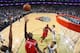 NEW ORLEANS, LA - APRIL 16: Patrick Beverley #2 of the Houston Rockets takes a shot against the New Orleans Pelicans during an NBA game on April 16, 2014 at the Smoothie King Center in New Orleans, Louisiana. NOTE TO USER: User expressly acknowledges and