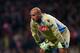 LONDON, ENGLAND - OCTOBER 01: Goalkeeper Pepe Reina of Napoli looks on during UEFA Champions League Group F match between Arsenal FC and SSC Napoli at Emirates Stadium on October 1, 2013 in London, England. (Photo by Paul Gilham/Getty Images)