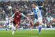 BLACKBURN, ENGLAND - MARCH 09: Danny Ings of Burnley controls the ball from Michael Keane of Blackburn Rovers during the Sky Bet Championship match between Blackburn Rovers and Burnley at Ewood Park on March 9, 2014 in Blackburn, England. (Photo by Jan