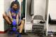 MIAMI, FL - APRIL 6: Carmelo Anthony #7 of the New York Knicks prepares before the game against the Miami Heat on April 6, 2014 at American Airlines Arena in Miami. NOTE TO USER: User expressly acknowledges and agrees that, by downloading and or using thi
